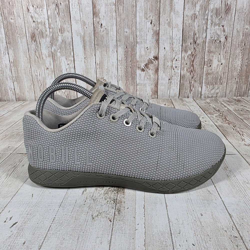 NOBULL SuperFabric Trainer Grey Olive Green Womens 7.5 Cross Training Shoes